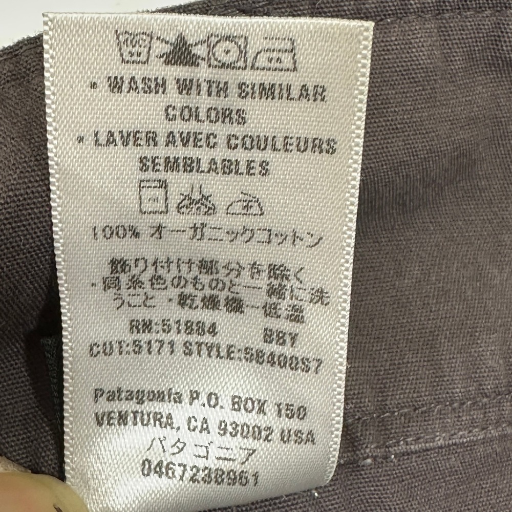 Patagonia Canvas Skirt Womens 10 Plum Organic‎ Cotton A-Line Utility - Picture 9 of 9